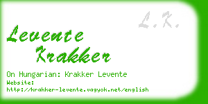 levente krakker business card